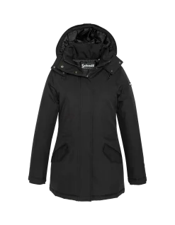 Parka noire à capuche - NOIR