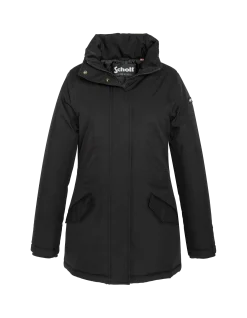 Parka noire à capuche - NOIR