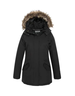 Parka noire à capuche - NOIR