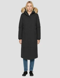 Parka noire à capuche - NOIR