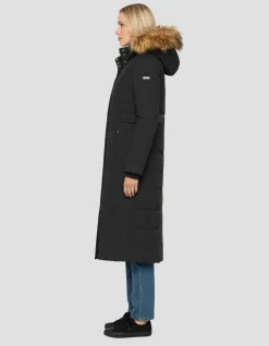 Parka noire à capuche - NOIR