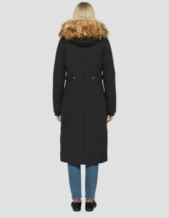 Parka noire à capuche - NOIR