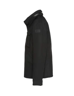 Parka noire multipoches à capuche - NOIR