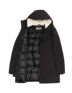 Parka noire multipoches à capuche - NOIR