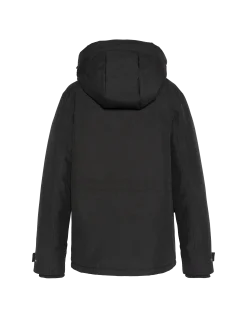 Parka noire multipoches à capuche - NOIR