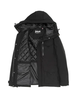 Parka noire multipoches à capuche - NOIR