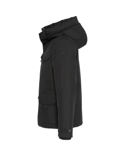 Parka noire multipoches à capuche - NOIR