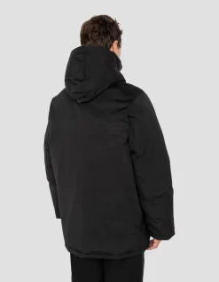 Parka noire multipoches à capuche - NOIR
