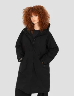 Parka noire multipoches à capuche - NOIR