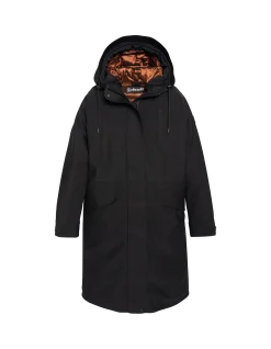 Parka noire multipoches à capuche - NOIR