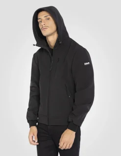 Parka noire softshell courte déperlante - NOIR