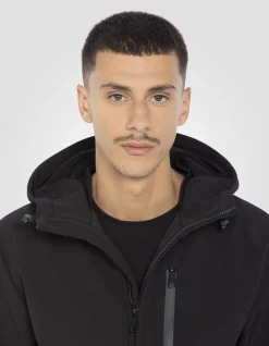 Parka noire softshell courte déperlante - NOIR