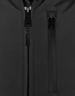Parka noire softshell courte déperlante - NOIR