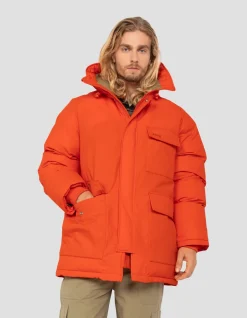 Parka orange multipoches à capuche - ORANGE