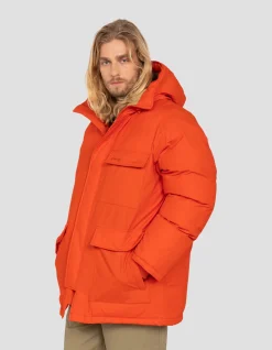 Parka orange multipoches à capuche - ORANGE