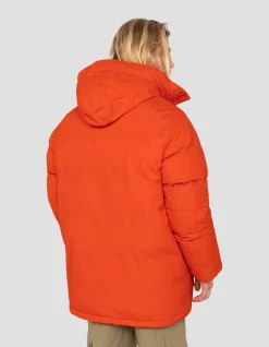 Parka orange multipoches à capuche - ORANGE