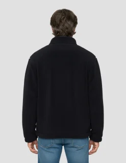Polaire bleu marine avec col zippé sherpa - MARINE
