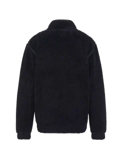 Polaire bleu marine avec col zippé sherpa - MARINE