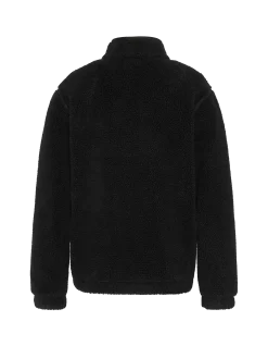 Polaire noir avec col zippé sherpa - NOIR