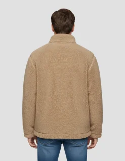 Polaire zippée sherpa beige - BEIGE
