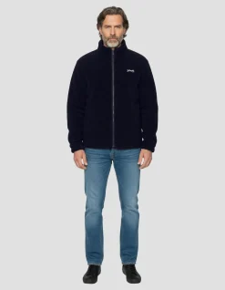 Polaire zippée sherpa bleu marine - MARINE