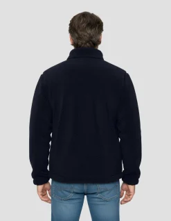 Polaire zippée sherpa bleu marine - MARINE