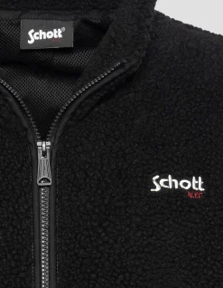 Polaire zippée sherpa noir - NOIR