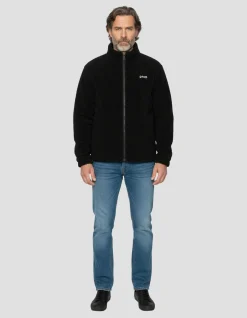 Polaire zippée sherpa noir - NOIR