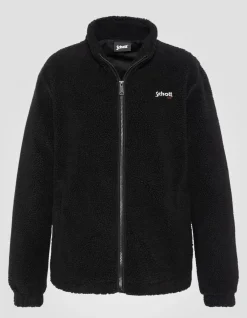 Polaire zippée sherpa noir - NOIR