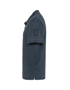 Polo army bleu marine effet délavé - MARINE