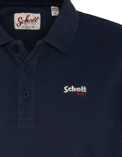 Polo basique bleu marine en maille piquée - MARINE