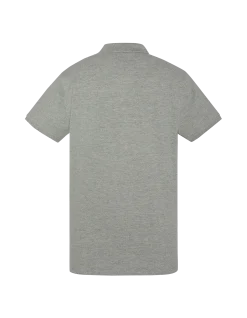 Polo basique gris chiné en maille piquée - GRIS CHINÉ