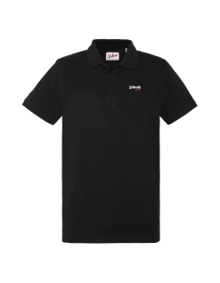 Polo basique noir en maille piquée - NOIR