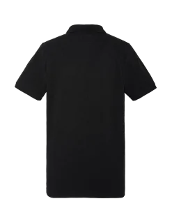 Polo basique noir en maille piquée - NOIR