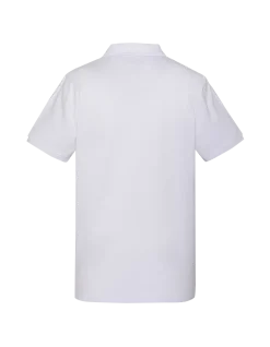 Polo blanc avec logo brodé et patte contrastée - BLANC