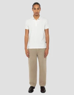 Polo blanc effet gaufré - BLANC