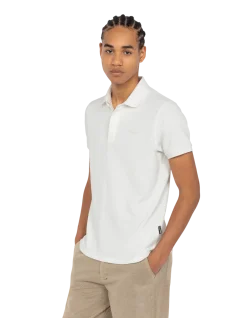 Polo blanc effet gaufré - BLANC