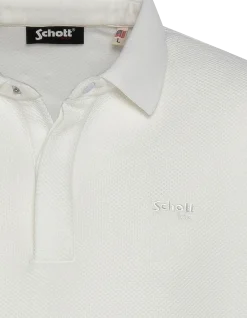Polo blanc effet gaufré - BLANC