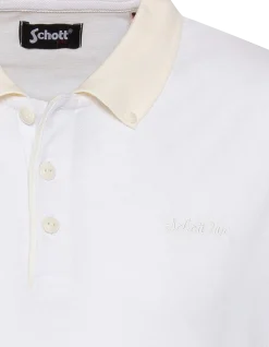 Polo blanc en coton piqué - BLANC CASSÉ