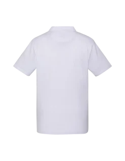 Polo blanc en jersey avec liserés contrastés - BLANC