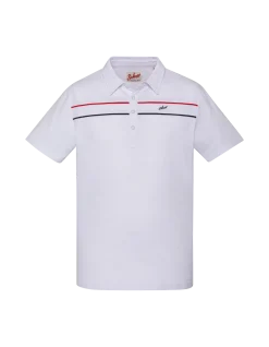 Polo blanc en jersey avec liserés contrastés - BLANC