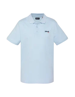 Polo bleu ciel en coton piqué - BLEU CIEL