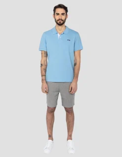 Polo bleu ciel et blanc - BLEU CIEL/BLANC