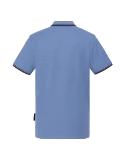 Polo bleu jeans en coton piqué - BLEU JEANS