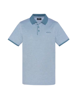 Polo bleu jeans en coton piqué - BLEU JEANS