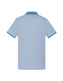 Polo bleu jeans en coton piqué - BLEU JEANS