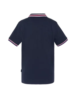 Polo bleu marine avec liserés tricolores - MARINE