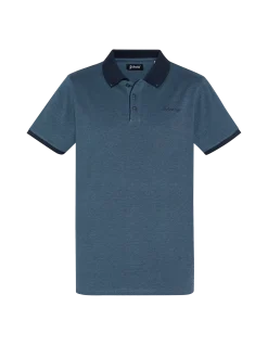 Polo bleu marine en coton piqué - MARINE