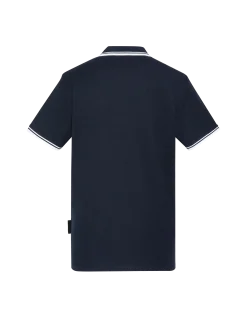 Polo bleu marine en coton piqué - MARINE