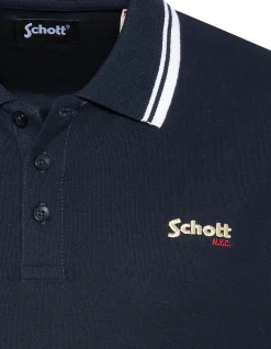 Polo bleu marine en coton piqué - MARINE